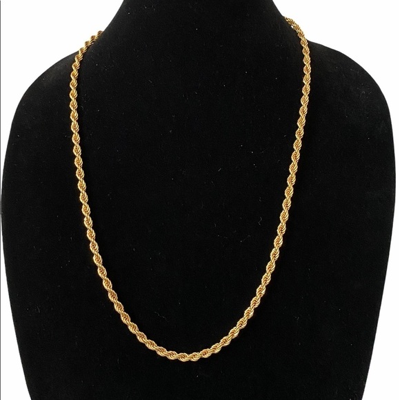 Monet Necklace Chain Gold Plated 27.5” - Picture 1 of 8